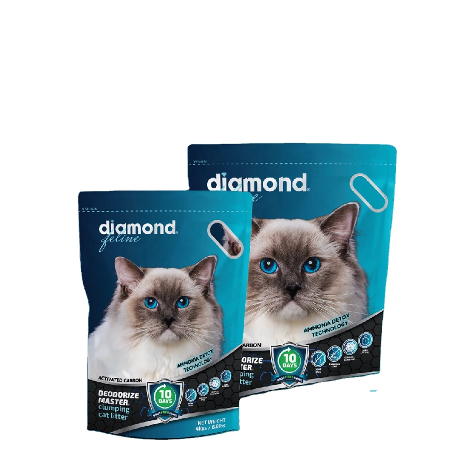 Factory One Step Service Bentonite Cat Litter Deodorize Master Active Carbon Crash Shape