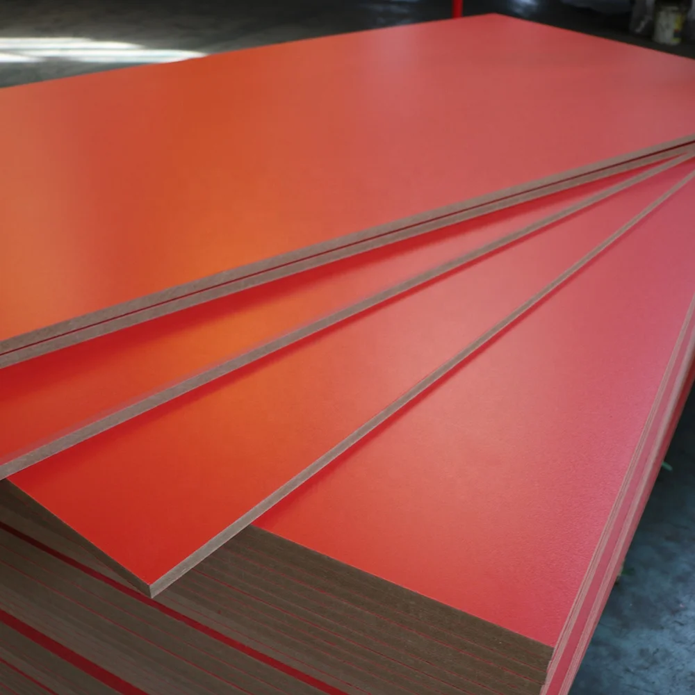 High Glossy 6mm 18mm White Wood Grain Color Melamine Paper coated Laminated MDF Furniture Board For Furniture Malaysia