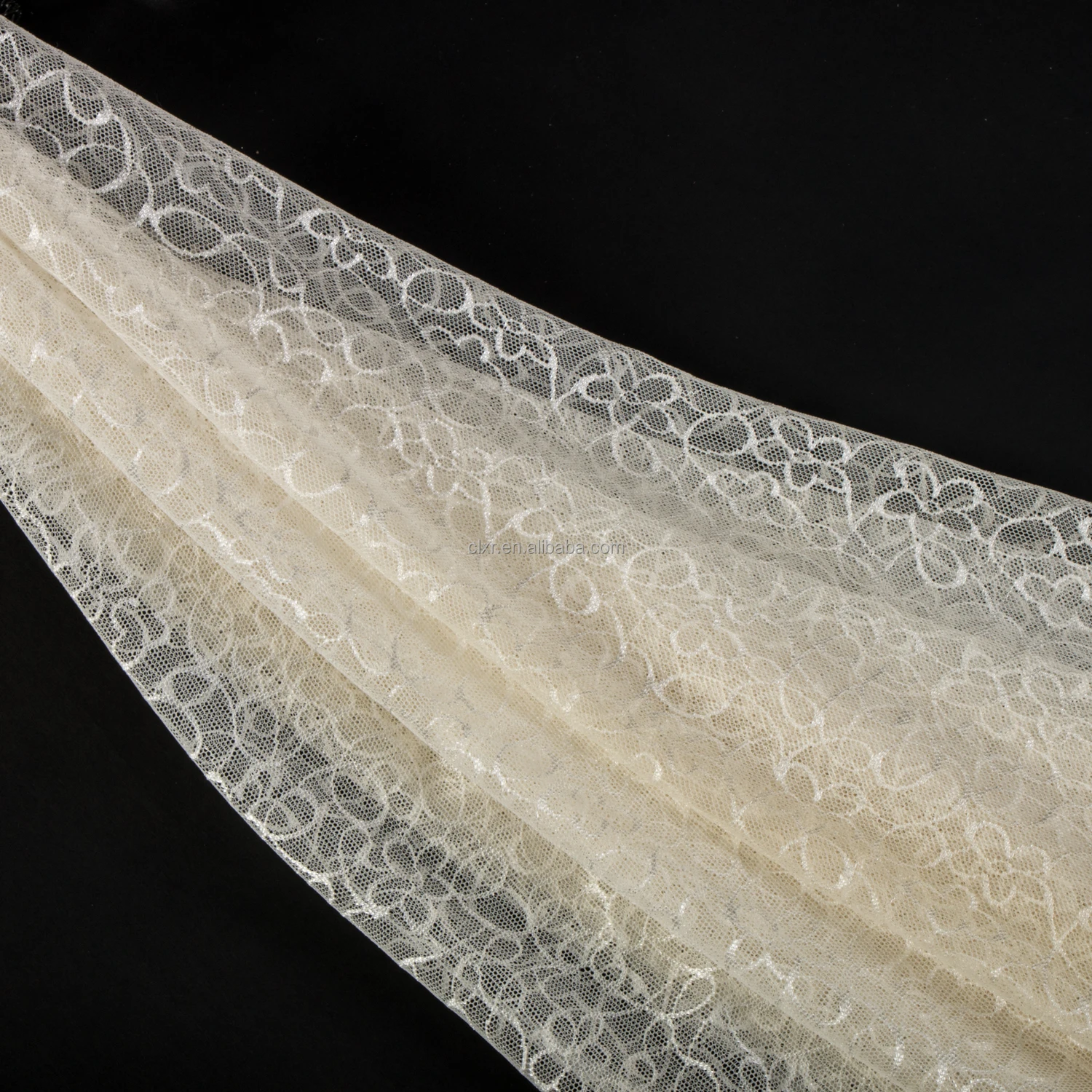 High-end Cord Voile Tulle Party Dress Lace Swiss White Tulle Mesh Fabric 100% Polyester Net Fabric