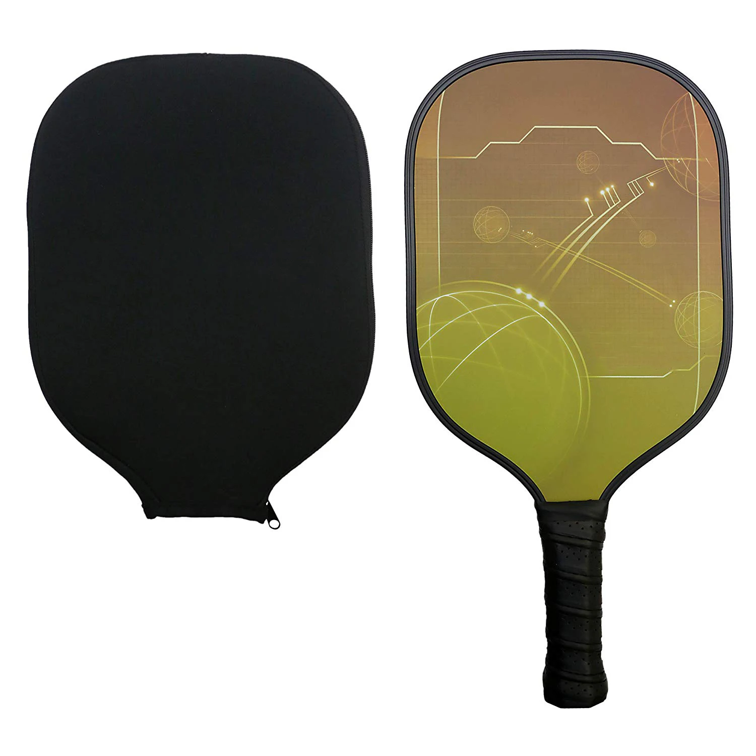 Позолоченный Тонкий полипропиленовый сердечник Pro, графит, лопатка для пиклбола