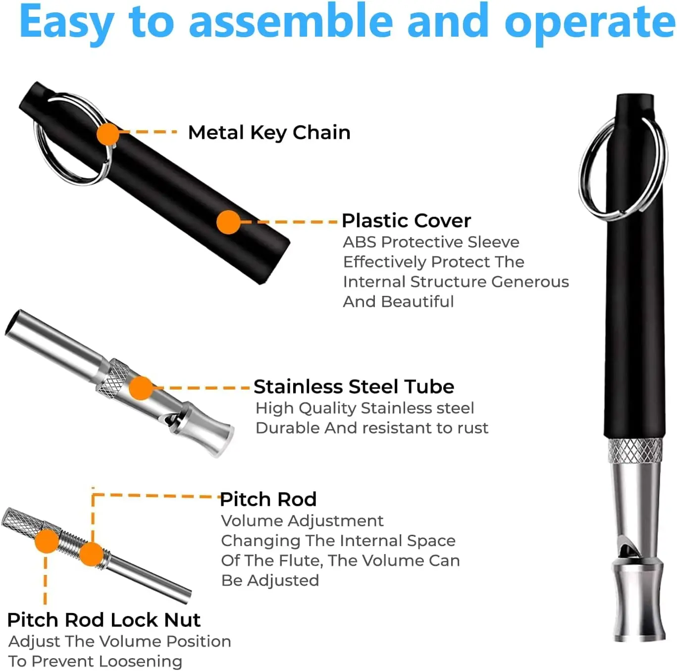 Dog Whistle correction pet dog training clicker whistle ultrasonic stainless steel buffalo horn stag stop barking dog whistle