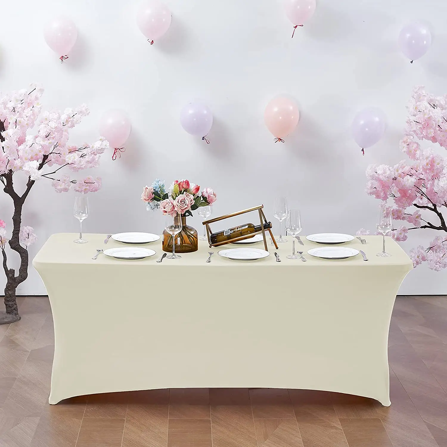 Spandex Stretch Table Cover Protector  Fitted Tablecloths for Banquet Wedding Party Hotel Birthday