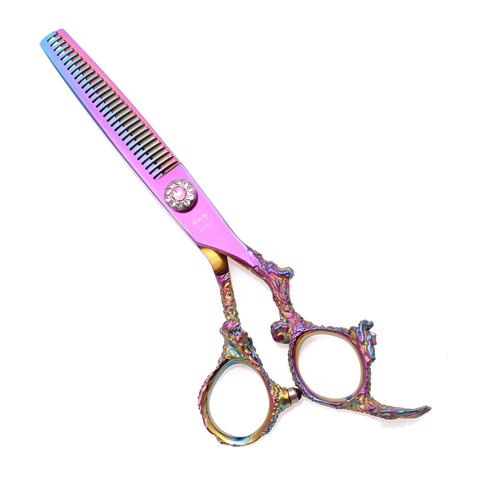 Высококачественные Парикмахерские ножницы 5,5 дюйма 6 дюймов AQIABI JP стальные ножницы для стрижки волос ножницы для филировки красочные A9005