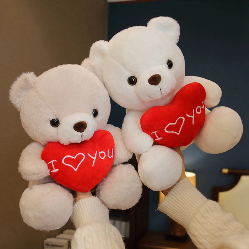 I Love You Teddy Bear Plush Toy with Heart for Valentine Day Gift OEM