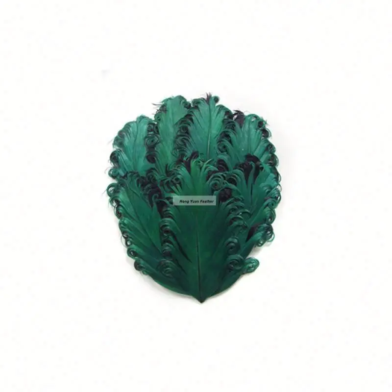 Baby Feather With White Red Colored dyed Curly Feather Pad curly goose feather Pad for kids