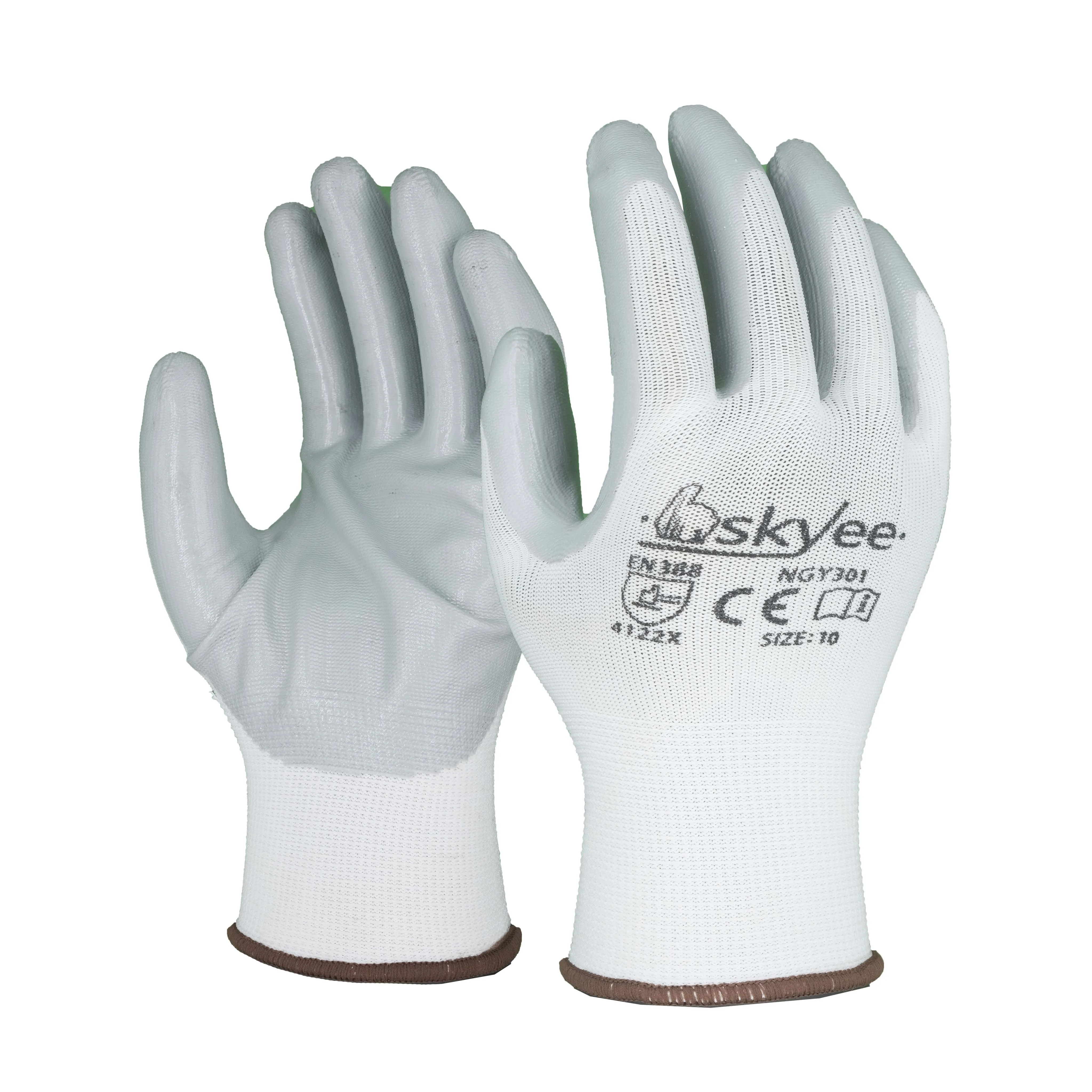 SKYEE nitrile coated oil restant gloves with firm grip for car repair