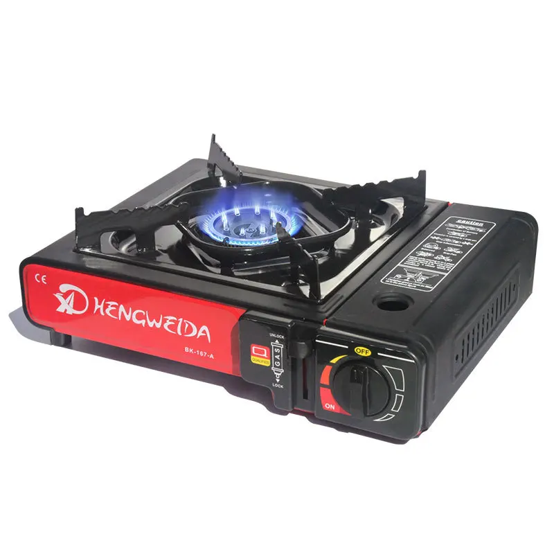 Portable Kitchen Kitchenware Butane Outdoor Camping Gas BBQ Grill Stove  with Carrying Case Dual-purpose