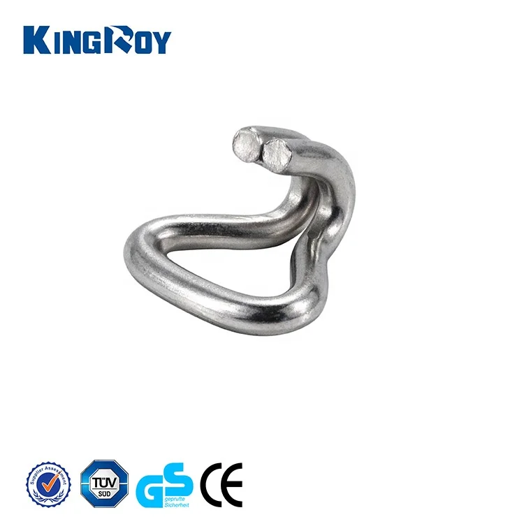 50mm white zinc plated double J hook for tie down strap