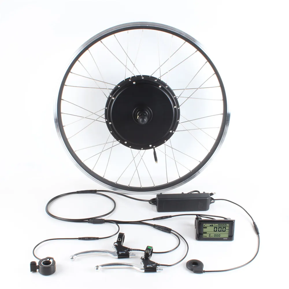 350W 500W 750W Front Rear Wheel DC Hub Motor With Battery Display Ebike Conversion Kit