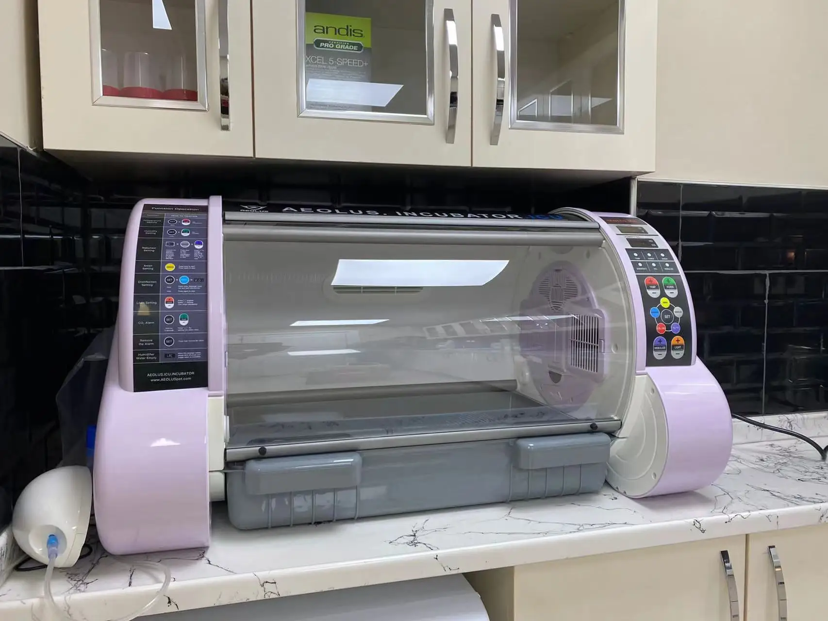 Veterinary Instrument Pet Incubator Dog with External Atomizer for Puppy Incubator