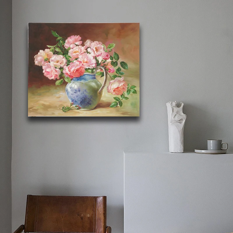 Italian painter Still Life Flower Landscape Canvas Oil Painting for Wall Decoration