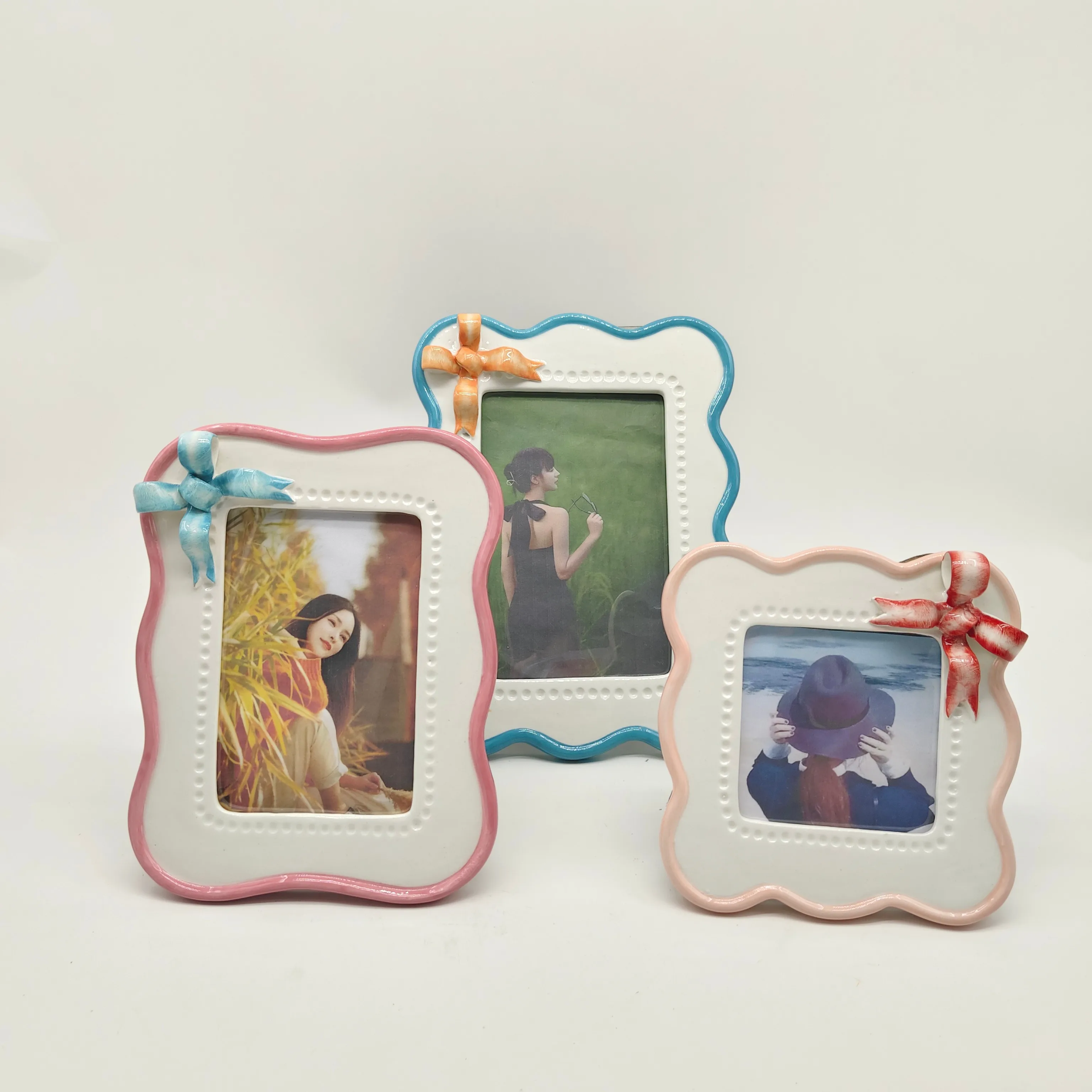 Hot Selling Latest Design Customized Gifts Decoration DIY Picture Frame Ceramic Photo Frame