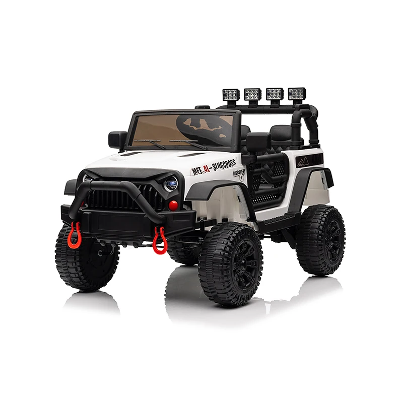 12V Power Electric Vehicles Toy Boys Girls Ride-on Truck Car Remote Control LED Lights Spring Suspension Unisex Plastic Vehicle