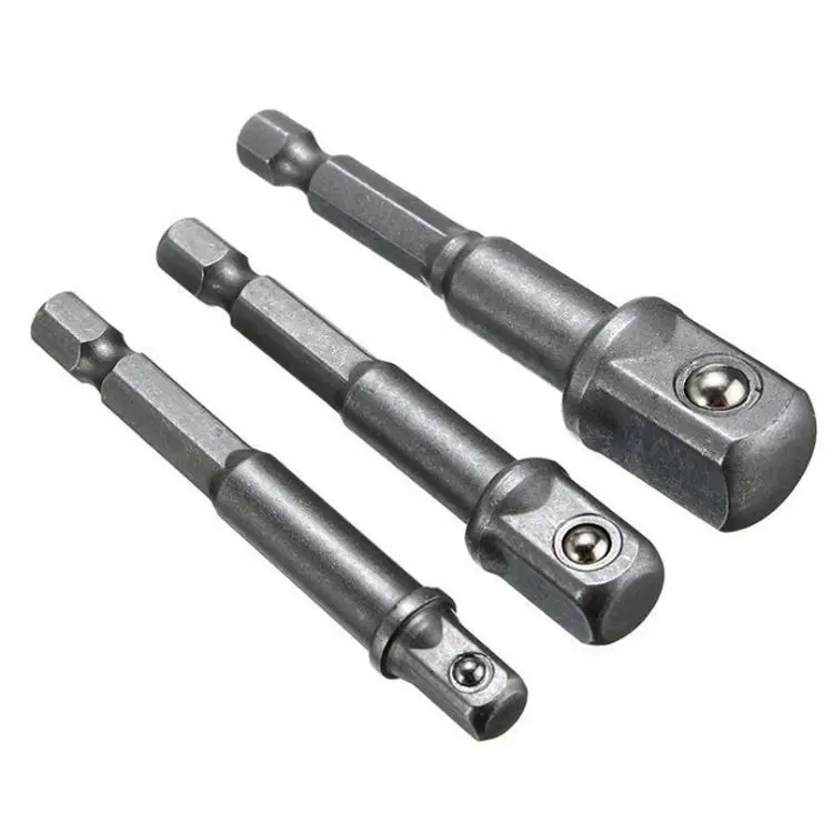 Hot Sell Socket Adapter Drill Extension Bit Set Cr-V Hex Shank 1/4. 3/8, 1/2 Inch Drive