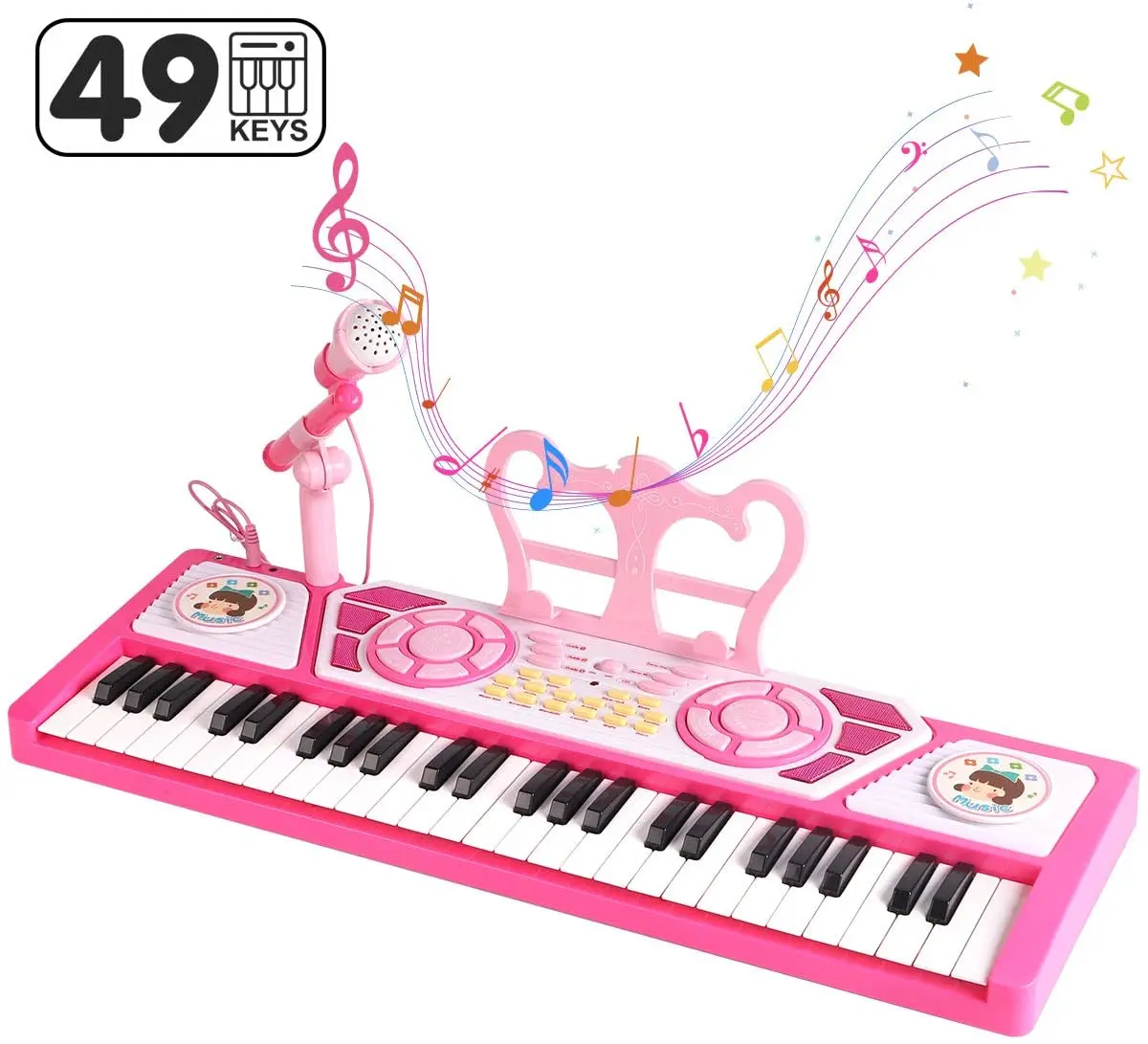 49 Large key Piano  Musical  Teaching Instrument USB MP3 play  Electronic Educational Organ Piano Keyboard with Microphone