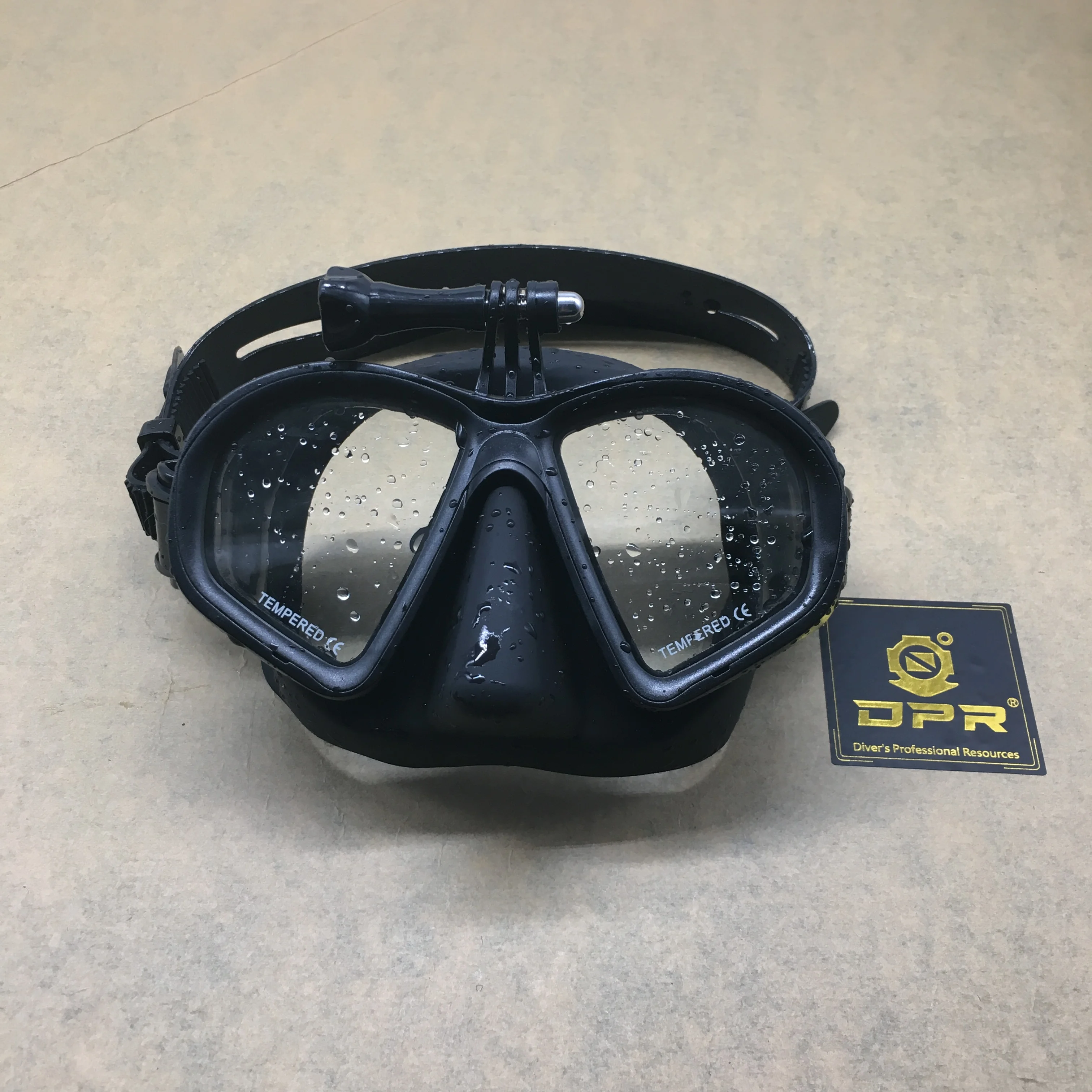 Low volume Spearfishing and  Free diving Mask with go-pro mount