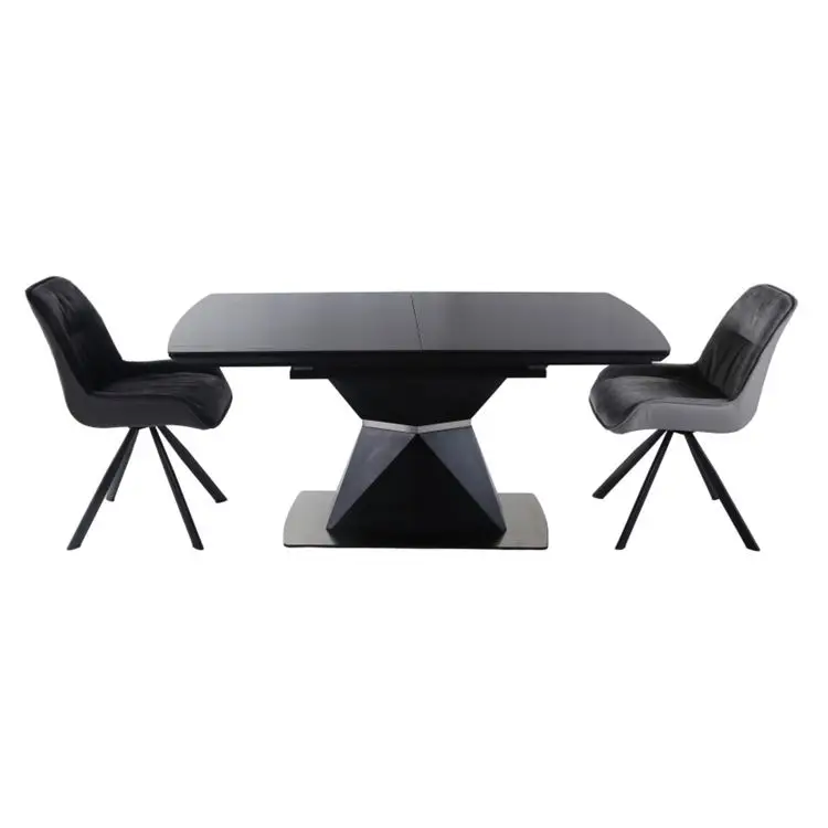 Bazhou light luxury dining table Nordic rectangular mesa stainless steel legs 4 6 seater chair marble ceramic dining table set