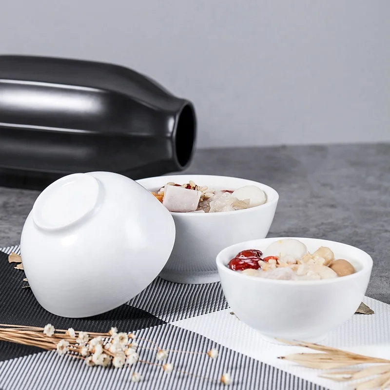 
Wholesale restaurant white ceramic rice bowl sets of dinnerware 