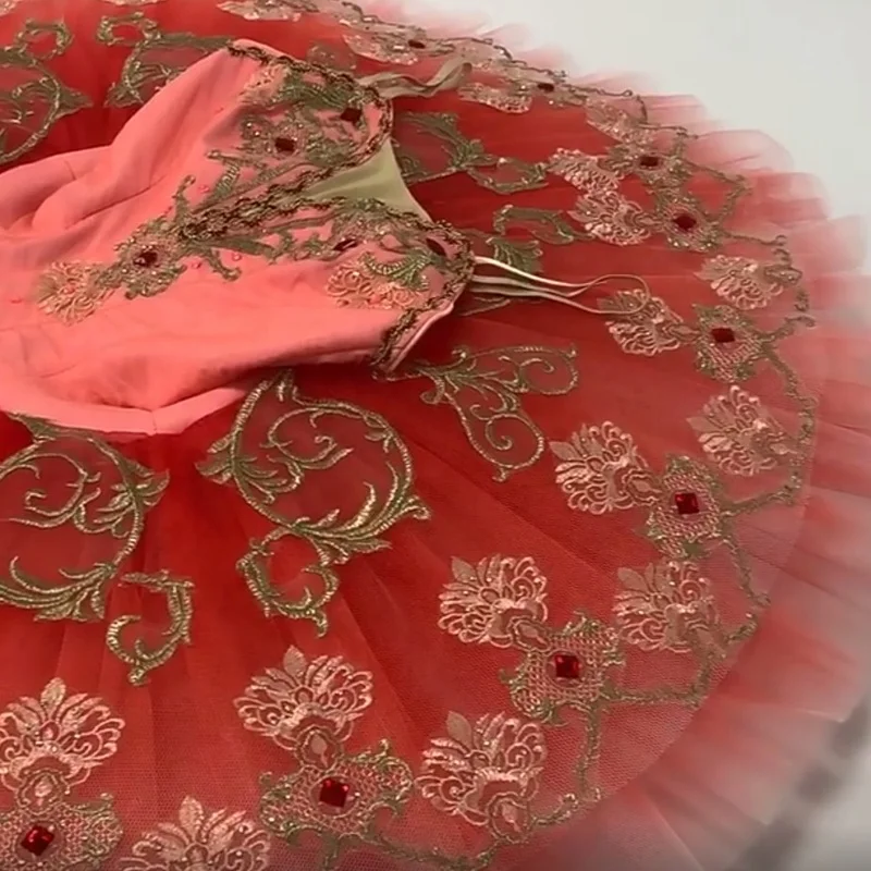 Free Ship! Pink professional basic ballet rehearsal tutu skirt ballet tutu women classical stage costume oriental dance costumes