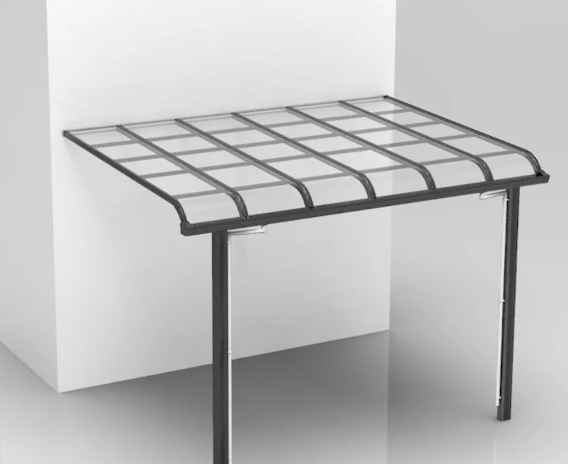 2024 Garden Supplies Steady Waterproof terrace Aluminum Alloy Frame Car Garage Patio Awnings For Protection From Wind Rain