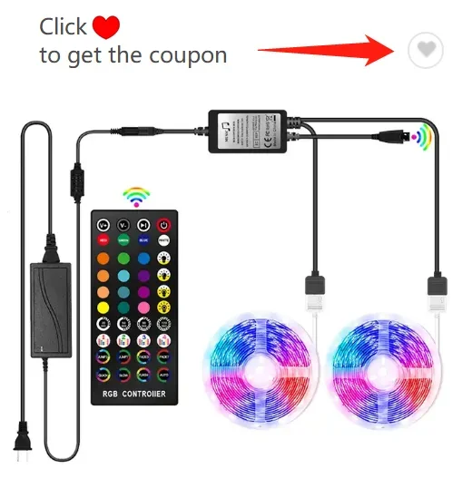 LEDILAND Smart RGB LED Strip Light Wifi Remote Controlled Home Decor Luxury Lighting Bar for Room Decor Available in 1M 5M 10M