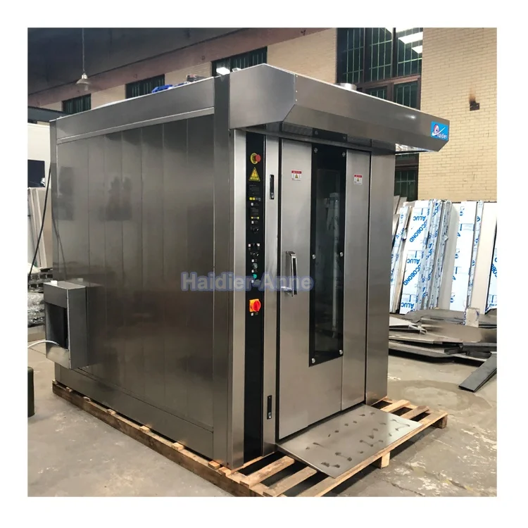 Best seller Heavy Duty 16/32/64 Trays Industrial Fuel/Electric Rotary Rack Oven/ Bread Production Line