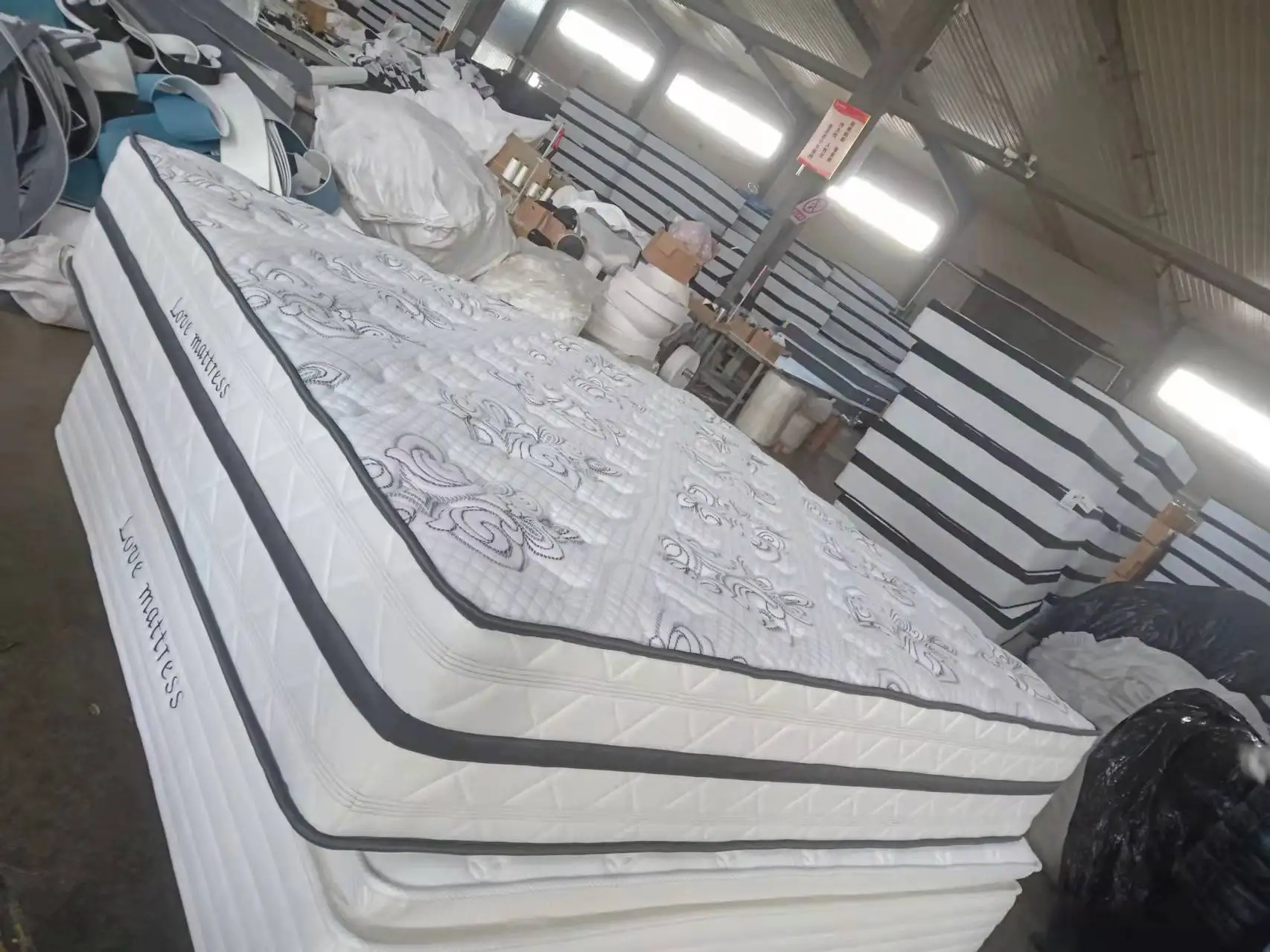 Zhicheng High Density Premium Royal Comfort Soft Zone Foam Matratze Matelas Queen Pillow Top Pocket Spring Mattresses in a Box