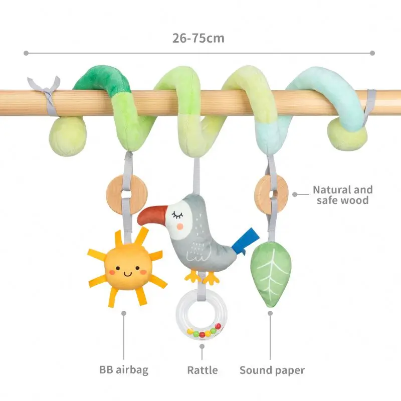 Baby Multifunctional Bed Bell Cart Hanging Bed Bell Early Education Animal Bed Pendant Baby Comfort Plush Toy