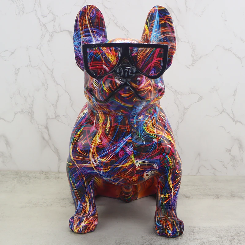 Креативная статуя бульдога для дома и офиса