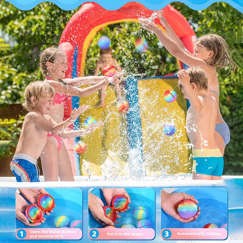 Soppycid Magnetic Magic Reusable Silicone Splash Water Balloons Balls Bomb Self Sealing Water Balls Bombs For Games