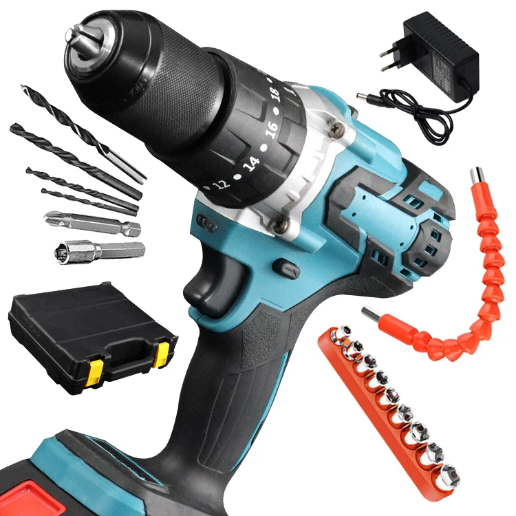 Portable Cordless Hammer Electric Drill Machine 13mm dewalit Hammer Drill