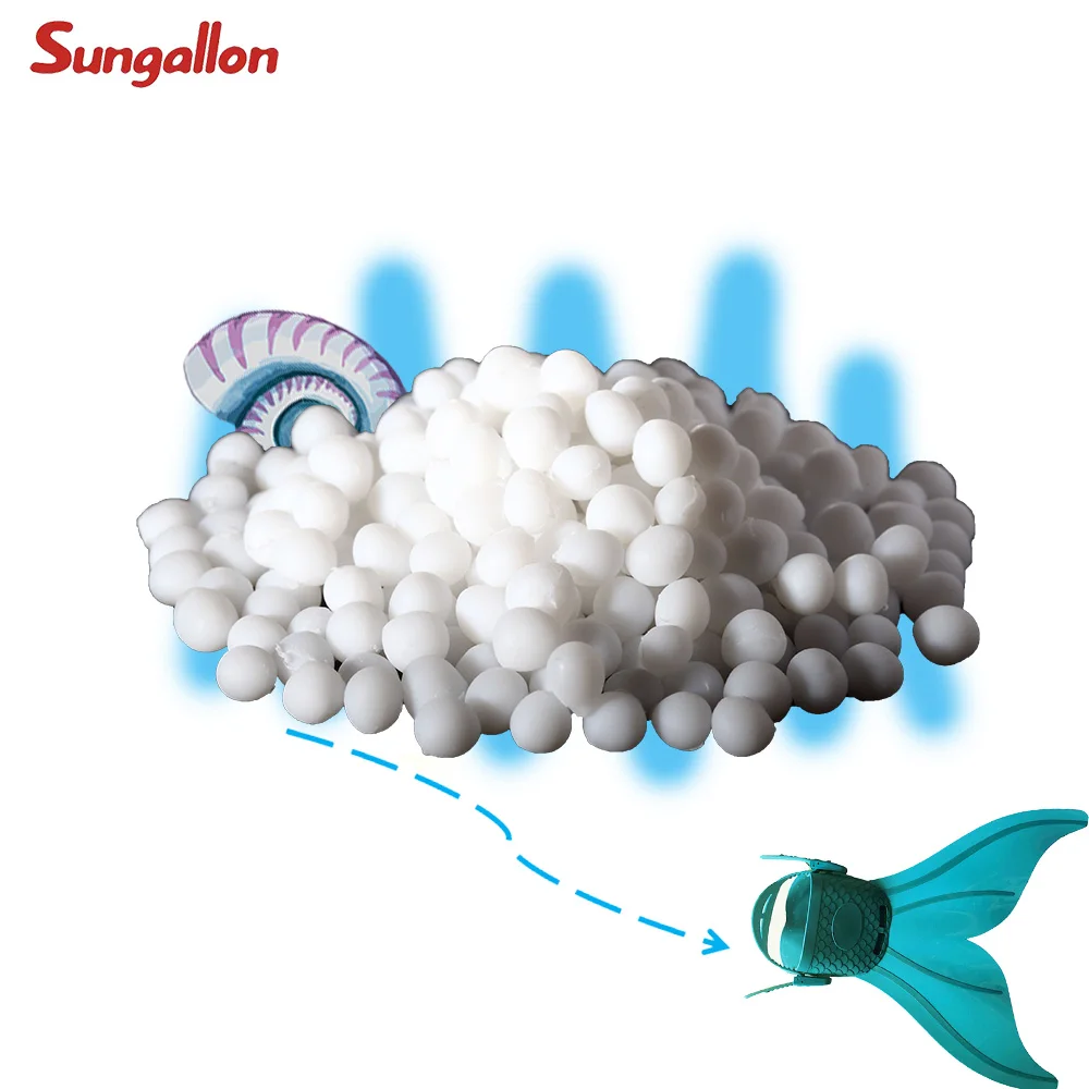 Sungallon Plastic Rubber Long Swim Fins Flippers with Tpe Tpr Raw Material Granules of Tpr tpu fabric