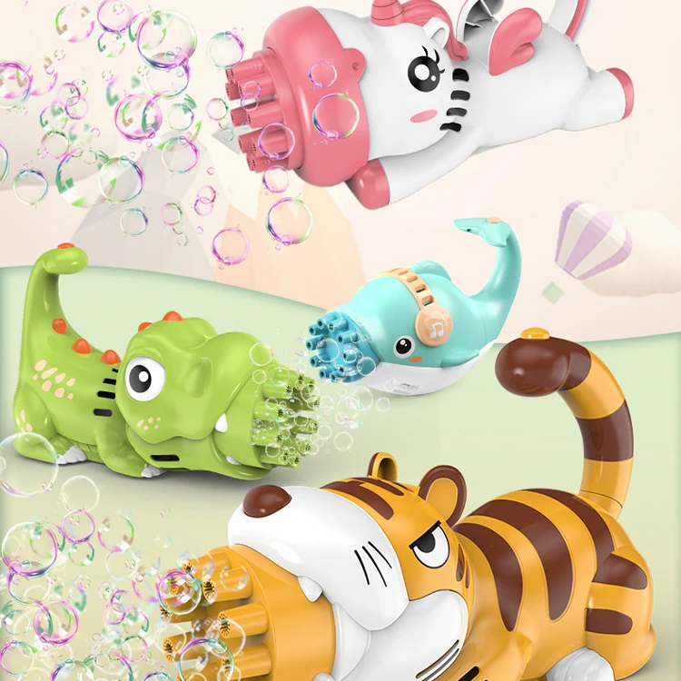 Детская летняя уличная игрушка, машина для изготовления пузырей Тигра для детей