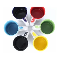 11oz inner color custom sublimation ceramic mug with spoon for promotion gift