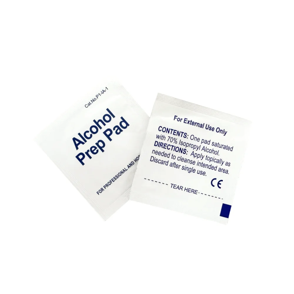 Medical Disposable Sterile Alcohol Prep Pads With CE/ISO Alcohol Wipe With 70% Isopropyl Individually Wrapped
