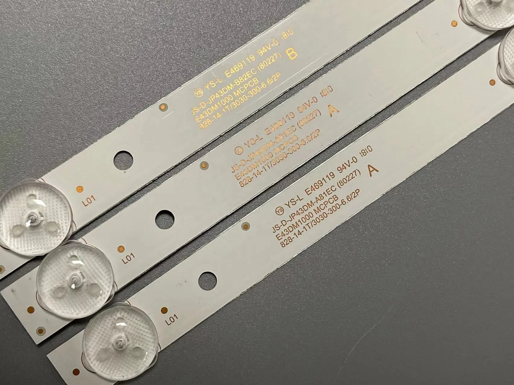 JP43DM TV backlight YS-L E469119 LED Backlight Strip 43inch ROWA TV repair 43X600 E43DM1000 E43DU1000 MCPCB JS-D-JP43DM-A81EC