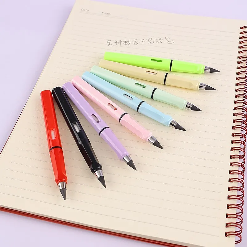 6 Pcs Unlimited Eternal new Pencil No Ink write fountain Pen Pencil for Writing Art Sketch Painting Kids Gifts kawaii stationery
