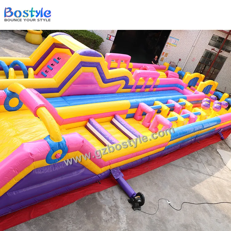 Manufacturer Customized PVC Indoor Inflatable Fun Park Sports Playground Themed Slide Obstacle Toys for Outdoor Amusement