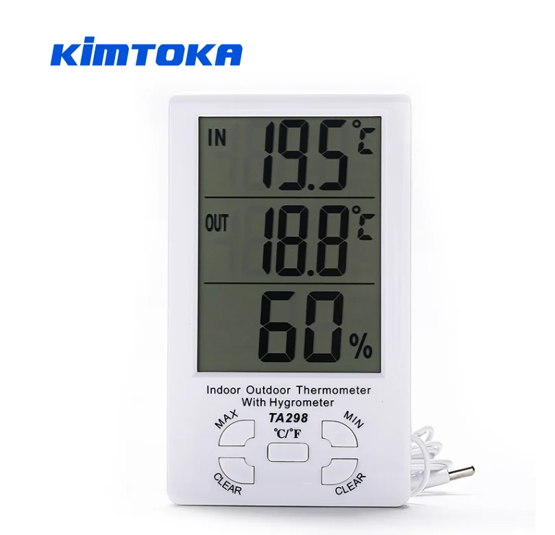  Цифровой электронный Высокоточный Измеритель температуры и влажности с большим экраном для использования внутри вне помещений