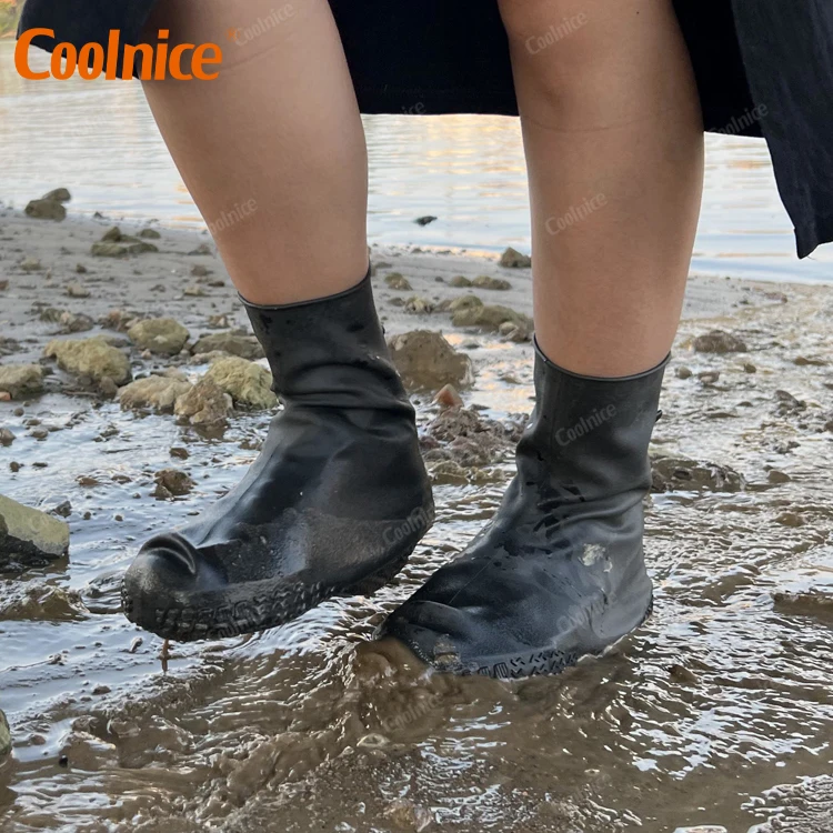 Coolnice 2022 New Waterproof Shoe Cover Reusable Rain Shoe Cover Nanotechnolog Silicone Shoe Running Cover Work Rubber Protector