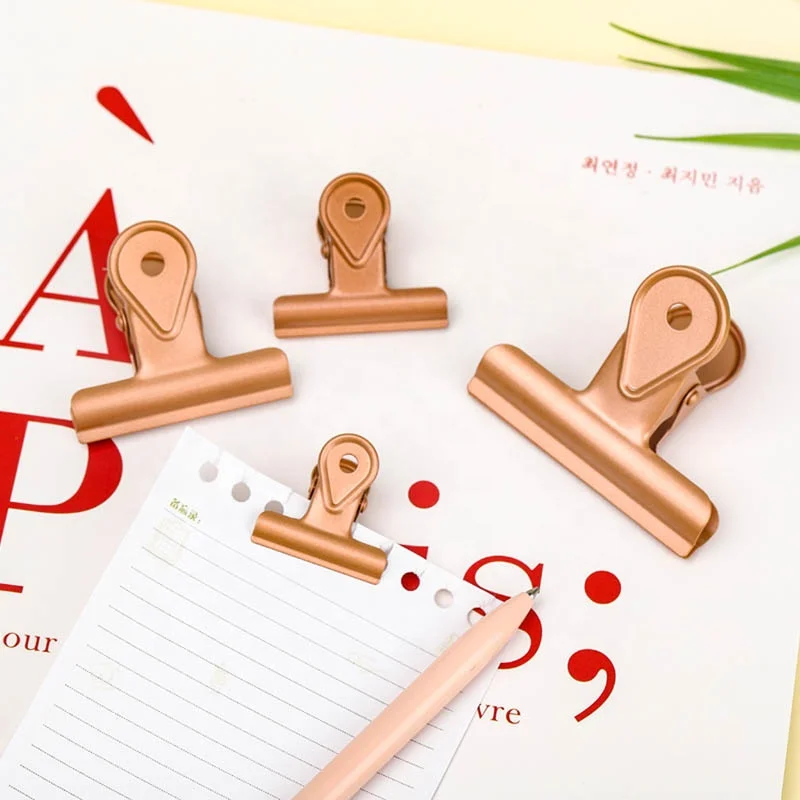 30mm office letter ticket notebook metal steel weight decorative round binder clips