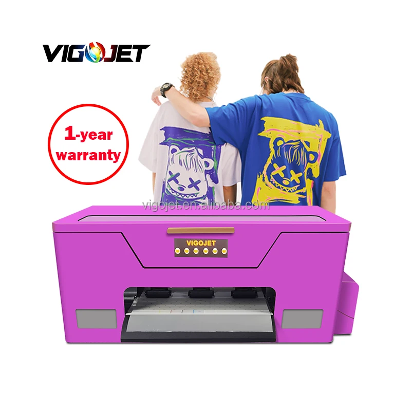 Vigojet 30cm roll A3 Dtf Printer T-shirt printing machine heat transfer pet film DTF for Textile fabric garment
