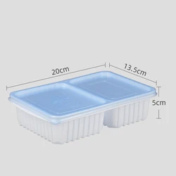 eco friendly 2 compartment microwave food containers disposable backing box plastic food case