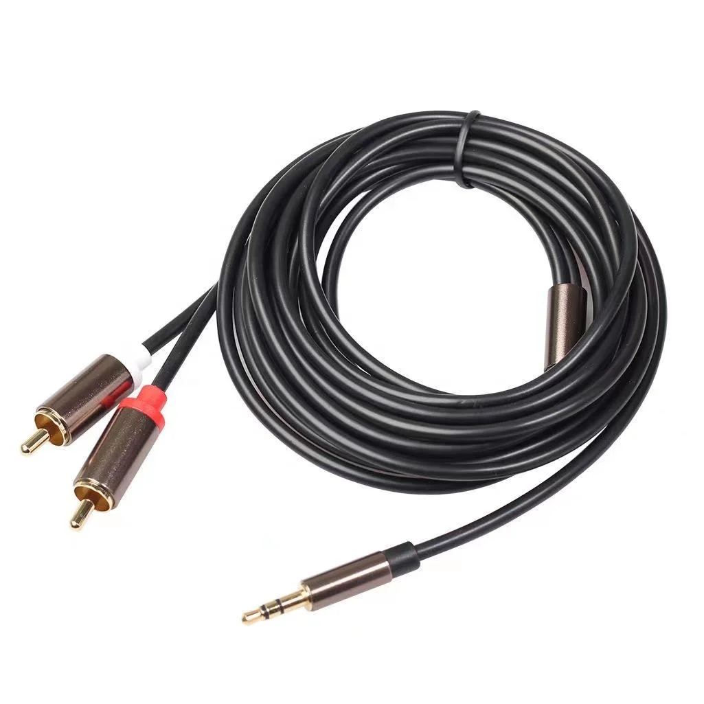 
High Quality Gold Plating Stereo 3.5mm to 2*RCA Male and Female 3.5 Audio Splitter AUX Jack RCA Y Cable for KTV Home Theater 