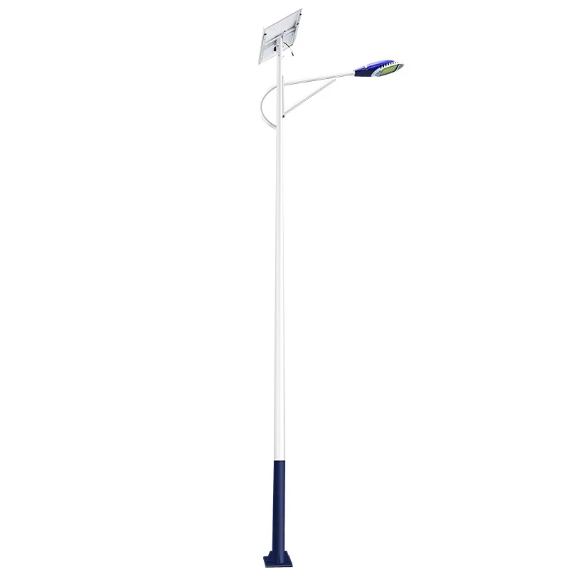 Outdoor stainless steel 6m 8m 9m 10m 12m solar round power energy galvanized Q235 street light pole