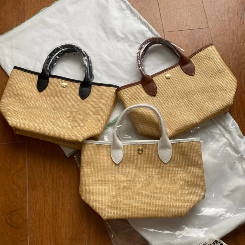 Large Capacity Straw Bag Women Portable Beach Bag Single Shoulder Crossbody Bag
