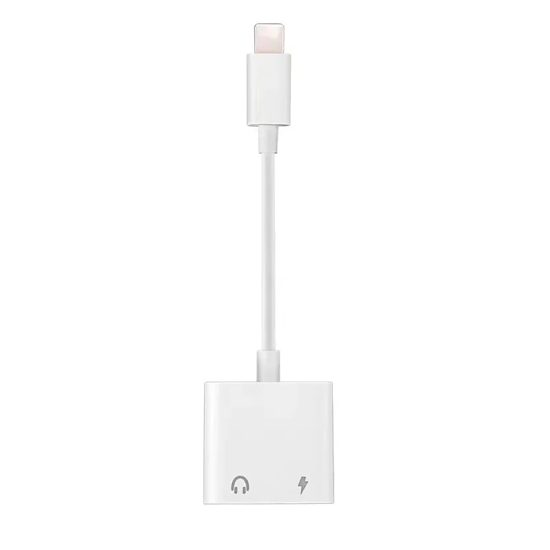 wholesale 2 In 1 Earphone Charger Splitter Adapter for IPhone to 3.5mm Jack Aux Charging Cable Converter