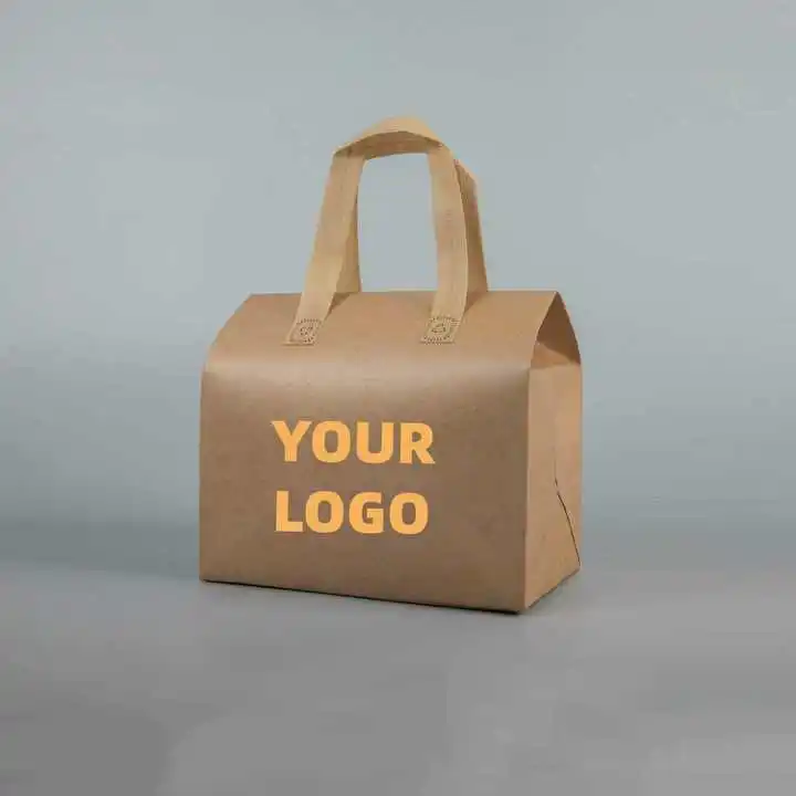 Eco Disposable Non woven thermal Aluminum Foil Cooler take away Food delivery packaging tote Lunch insulated bag for frozen food