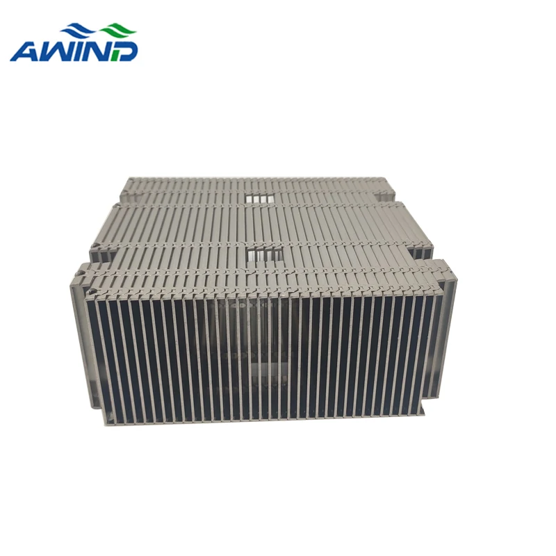 70mm 100mm 120mm Refrigerator aluminium electronics stacked fins heatsink al 6063 heat sink customized design for high power