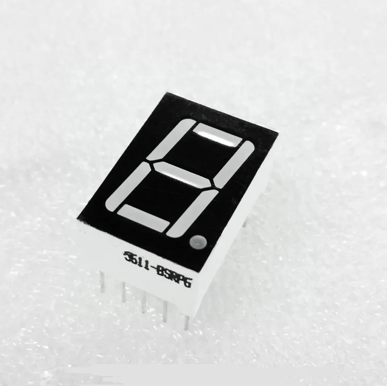 Super red 1 digit led display 7 segment fnd 0.56 common anode single digit